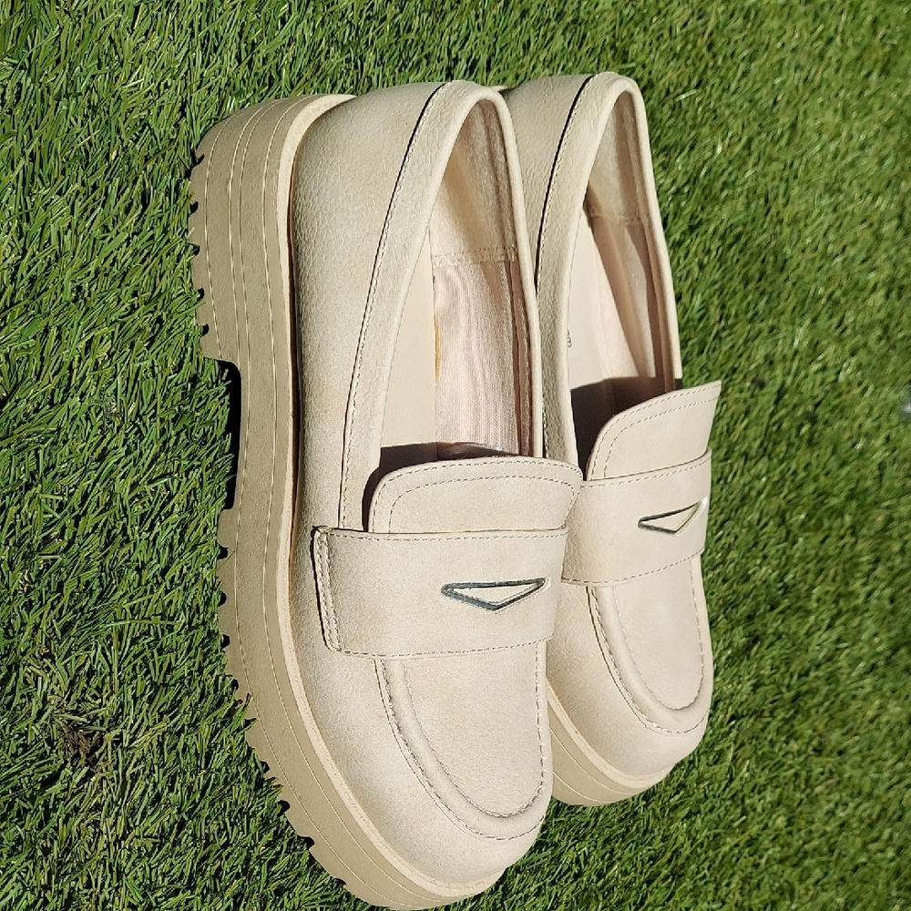 No Boundaries Cream Platform Loafers